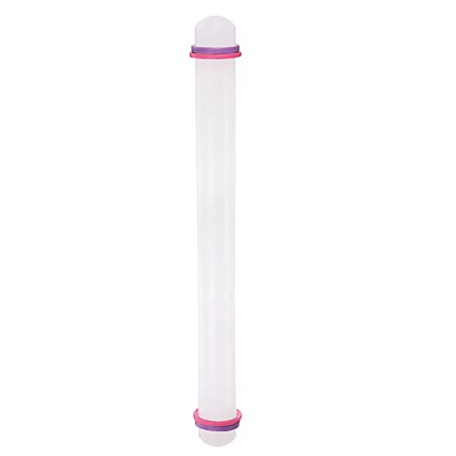 Fondant Rolling Pin 20 Inch x 1.38 Inch Adjustable Guide Rings Non (20 Inch x 1.38 Inch)