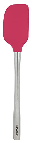Flex Core Silicone Spatula Metal Handle for Scraping Bowls Mixing and Baking (Viva Magenta / Spatula)