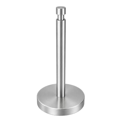 3.9lbs Heavy Duty Paper Towel Holder Countertop Weighted Base (Silver)