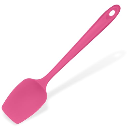 Silicone Spoon Spatula (Rosy Pink / 11.38in (spoon spatula))