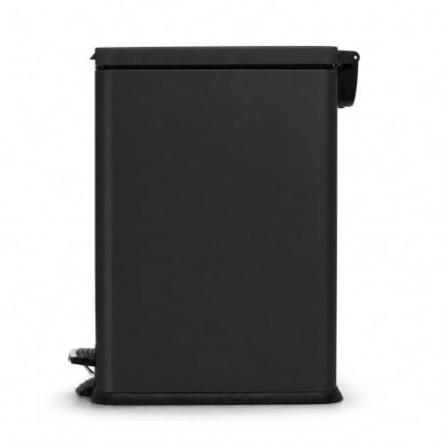 4 Gallon Kitchen Trash Can with Slim Fit Design (Black / Solid)