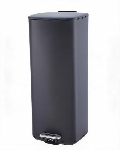 8 Gallon Trash Can for Kitchen (Black)