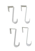 Over-The-Door Hanger Hook Set – 4-Pack of 4.5 in., Plastic Over-The-Door Hangers & Over-The-Door Hooks – Over-Door Hooks for Hanging Clothes & Towels (White) (White)