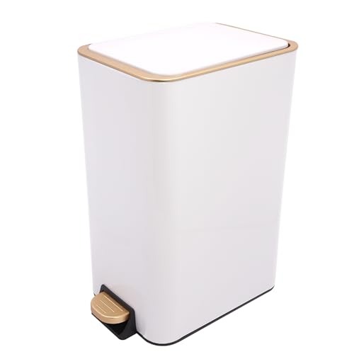 12L 3.17 Gallon Step Trash Can (White)