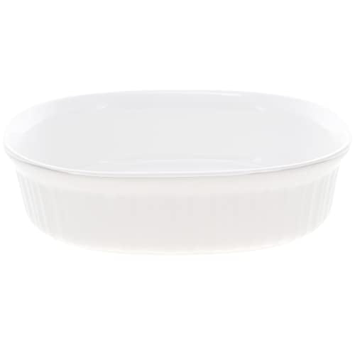 FS2 2.5Qt Oval French White Ceramic Casserole Dish