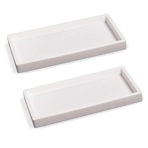 Countertop & Vanity Silicone Tray (White / 2 PC Small - 7")