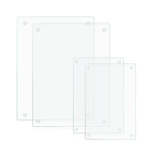 Tempered Glass Cutting Board for Kitchen (4Pcs Clear(12*16 & 12*8 inch))