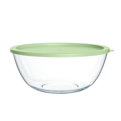 Extra Large Glass Mixing Bowls Clear Glass Salad Cooking Bowls for Kitchen Salad Bread Storage