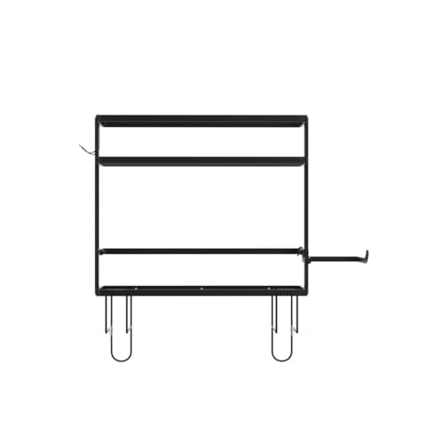 2 Tier Over Toilet Storage Shelf (Black / 2-Tier)