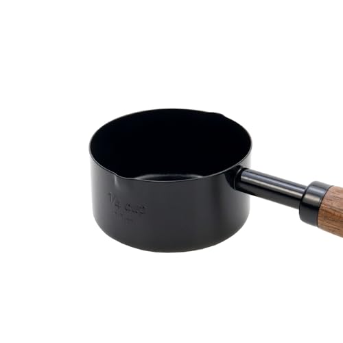 1 4 Cup Stainless Steel Measuring Cup with Wood Handle (1/4 Cup)