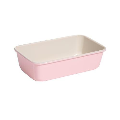 Nonstick Carbon Steel Bakeware Collection (Pink and Cream / 9" x 5" Loaf Pan)