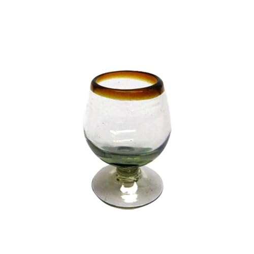 Amber Rim 4 oz Small Cognac Glasses (4 oz Small Cognac)
