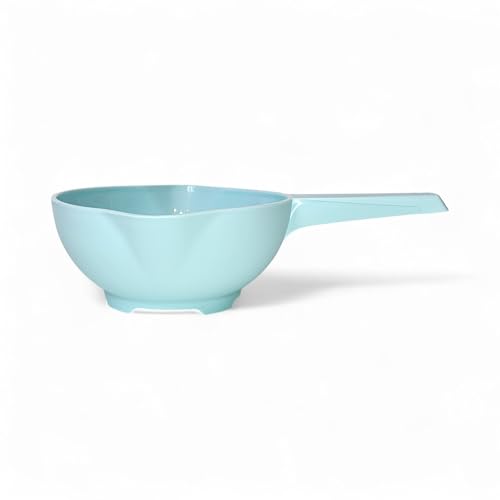 Small 1 Quart Colander Strainer with Handle in Light Blue