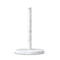 African Natural Marble Paper Towel Holder Countertop (White Marble-namib Fantasy Stone Rod / 7" Base)