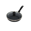 6.3 Inch Aluminum Ceramic Egg Pan with Glass Lid (Black)