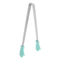 Mini Food Tongs 5.5" Gloves Shape Stainless Steel with Silicon Tips Small Cooking Tongs Kitchen Food Tongs Serving Tongs for Cooking Grilling BBQ Barbecue Kitchen (LightGreen)