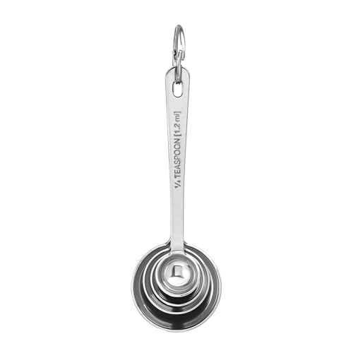 Stainless Steel Measuring Spoons (0.63" H x 5.24" L x 1.77" W)