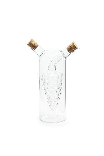 7050 Run Grape Motif Oil and Vinegar Cruet Dispenser Bottle (Grape Motif)