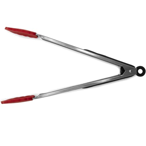 12" Silicone Stainless Steel Tongs