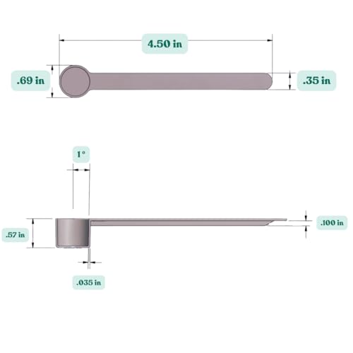 1/2 Teaspoon (2.5 mL) Long Handle Plastic Measuring Spoon for Coffee, Protein Powder, Pet Food, Spices, Grains, Dry Goods – Food-Grade BPA-Free (Pack of 1) (2.5 mL | 1/2 Teaspoon)