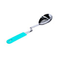 Stainless Steel Spoon with Silicone Grip & Pot Hook (Aqua / Spoon 1-Pack)