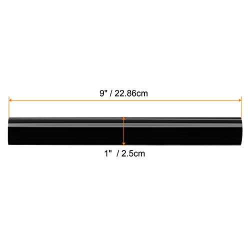 Acrylic Clay Roller 9 Inch x 1 Inch Solid Non (Black / 9 Inch x 1 Inch)
