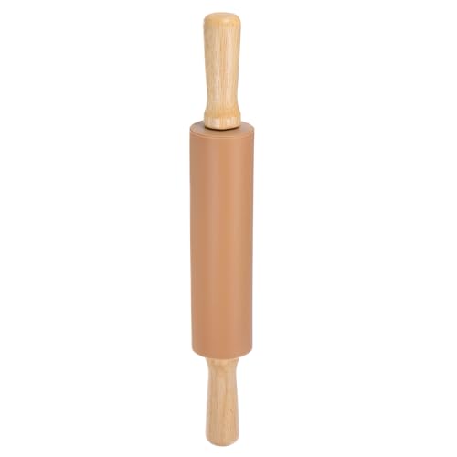 Silicone Rolling Pins for Baking 14.96 Inch Non (Brown / 38cm x 5.2cm)