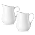 2 Oz (Set/2) Creamer with Handle,Small Classic White Fine Porcelain Creamer Pitcher, Small Milk Pitcher for Coffee Milk sauce - Microwave & Freezer Safe (White / 2 Ounces;(Set/2))