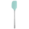 Flex Core Silicone Spatula Metal Handle for Scraping Bowls Mixing and Baking (Aqua / Spatula)