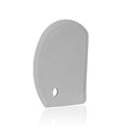 Flexible Curved Edge Silicone Bowl Scraper Dough Scraper Baking Bread (Gray)