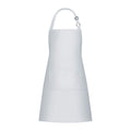 1 Pack Bib Aprons with 2 Pockets Cooking Chef Kitchen Apron for Women Men (White)