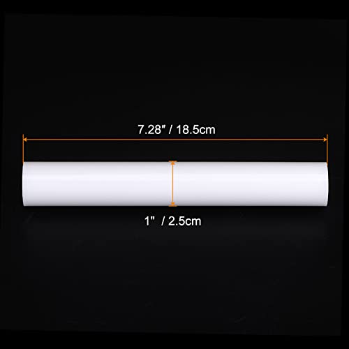 Acrylic Clay Roller 7.28 Inch x 1 Inch Solid Non (White / 7.28 Inch x 1 Inch)