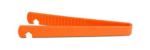 Toaster Tongs With Oven Rack Hook (Orange)