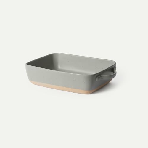 Ceramic Baking Dish with Handles For Casserole (9x13 in Pan / Peppercorn)