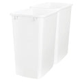 Double Pullout Garbage Trash Cans for Kitchen Cabinets (2 Pack / White)