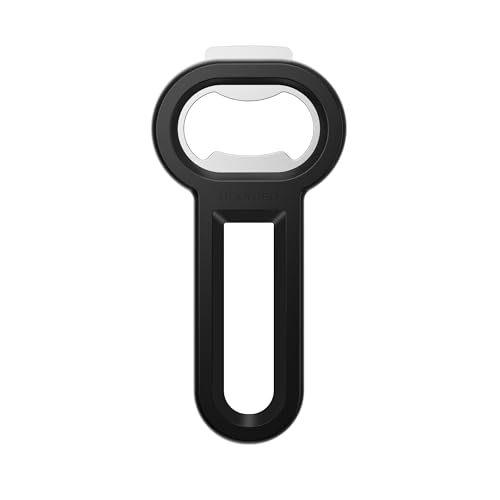 Magnetic Bottle Opener Pop Can Opener for Refrigerator (Black-1 Pack)