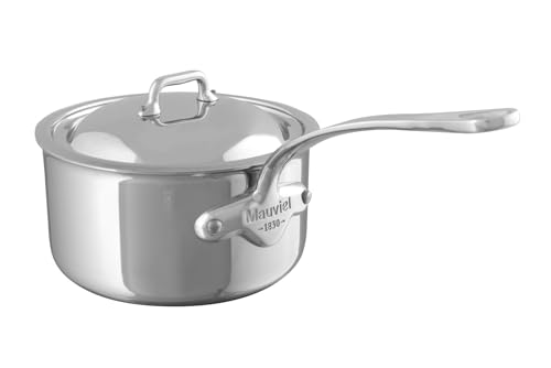 M'Cook 5 Ply Polished Stainless Steel Sauce Pan With Lid (1.8 Quarts)
