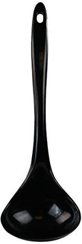 Melamine Soup Ladle Kitchen Utensil (10.5 inch Long, One Piece / Black)
