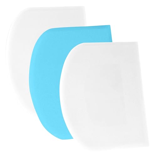 Dough Scraper Bench Scraper (15x11cm/5.9x4.3'' / White+Blue+White)