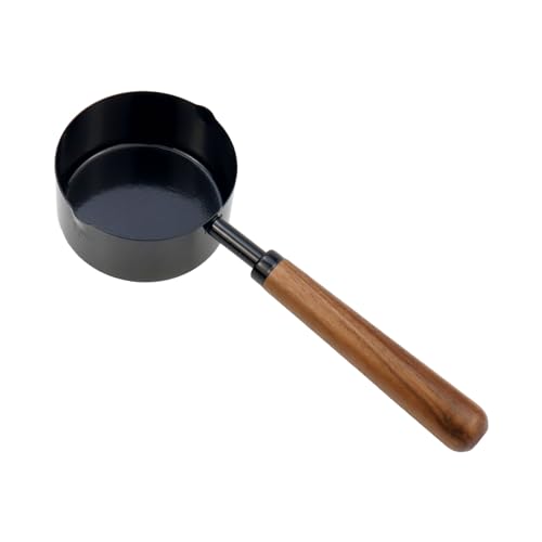 1 2 Stainless Steel Measuring Cup with Wood Handle (1/2 Cup)