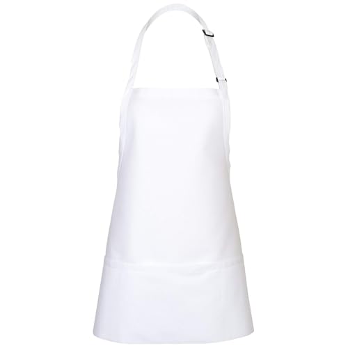 Delta Plus Original Three Pocket Bib Apron (One Size / White)