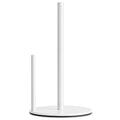 Paper Towel Holder White Stainless Steel Kitchen Countertop Roll Organizer (White)