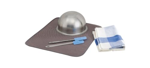 iDry Large Kitchen Countertop Dish Drying Mat (Mocha / Medium)