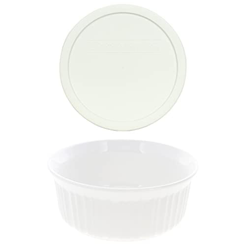 FS5 1.5qt Round French White Casserole Dish & F