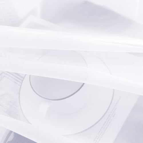 Optical White Sheer Curtains 4 Panels Rod Pocket Semi (Optical White / 52"W x 45"L (Pack of 4))