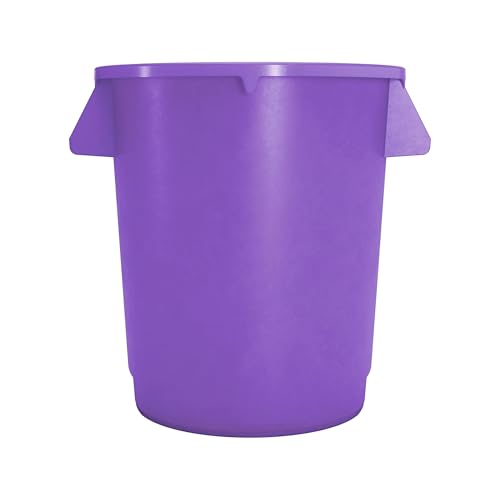 Bronco Waste Container Trash Container (Purple / 10 Gallons, (Pack of 6))