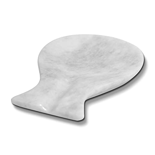 Luxury Handmade Cloudy White Marble Spoon Rest for Kitchen Counter (Cloudy White)