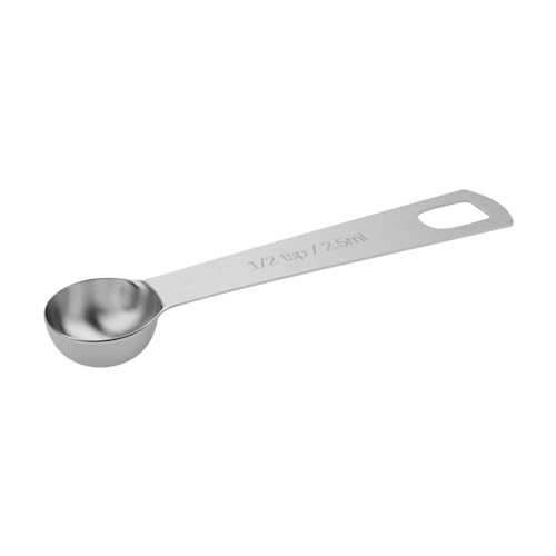 1PCS 1/2tsp(1/6tbsp, 2.5ml) Measuring Spoon, Stainless Steel Teaspoon (1/2tsp)