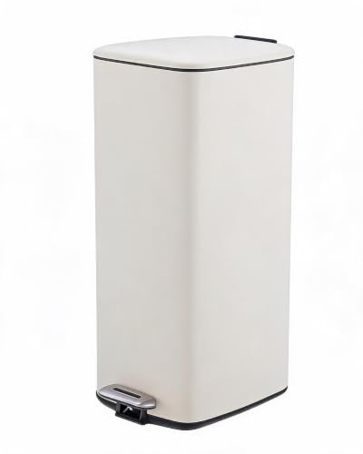 8 Gallon Trash Can for Kitchen (Beige)