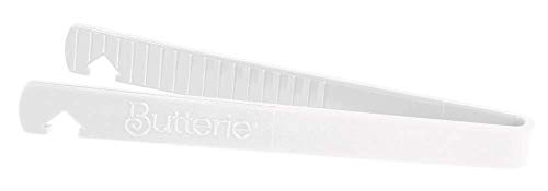 Toaster Tongs With Oven Rack Hook (White)